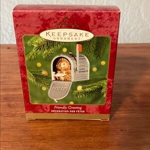 NIB 2000 Hallmark Keepsake Ornament - Hedgehog Holiday Mailbox
